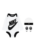 Nike tuta sportiva infant Futura logo MN0073-001 bianco-nero