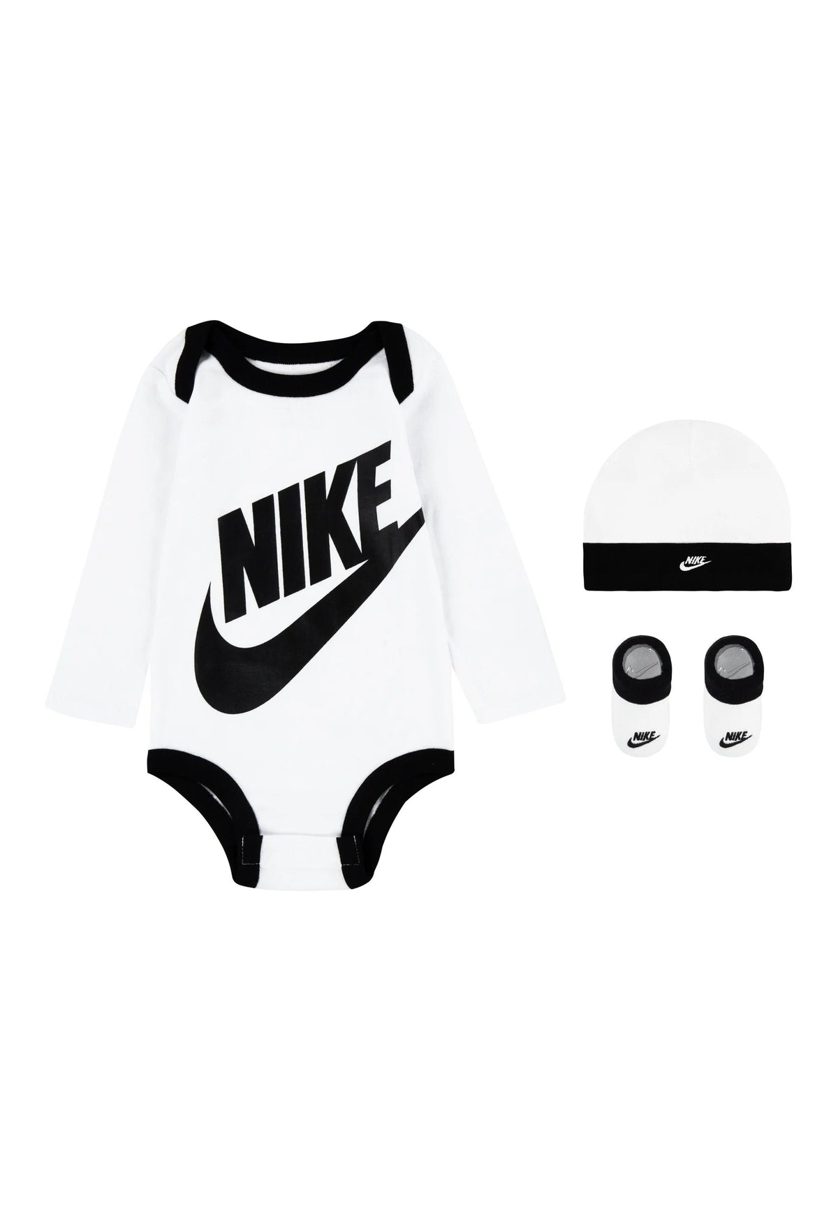 Nike tuta sportiva infant Futura logo MN0073-001 bianco-nero